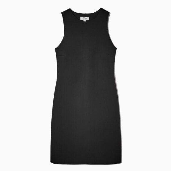 ✨ COS Bodycon Mini Dress Scuba Sleveless Black - Picture 1 of 4